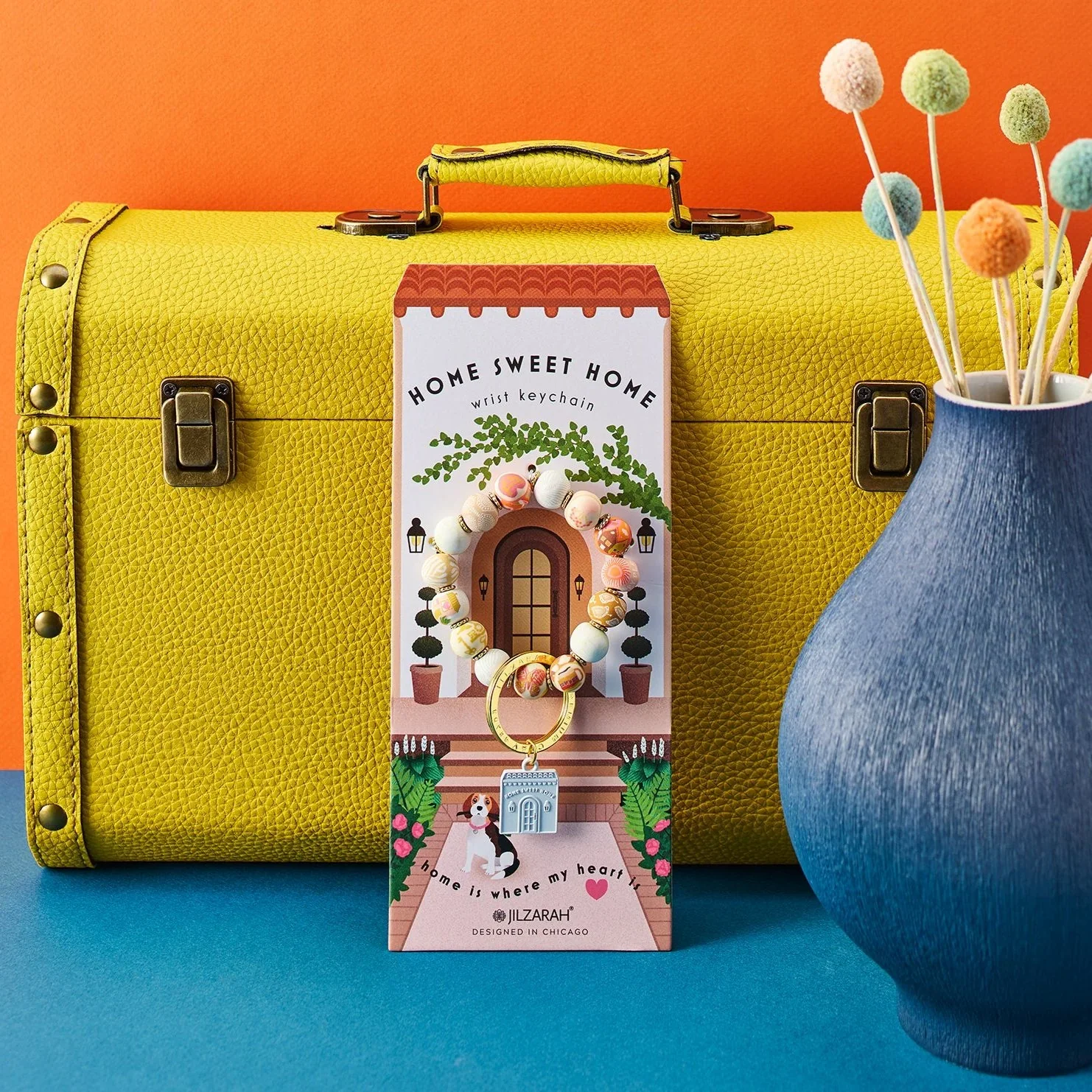 Jilzarah - Comfort Home Sweet Home Wristlet Keychain