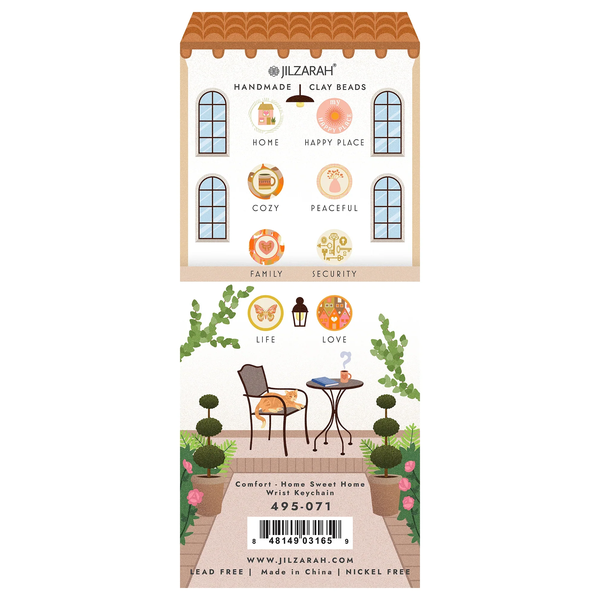 Jilzarah - Comfort Home Sweet Home Wristlet Keychain - Image 3