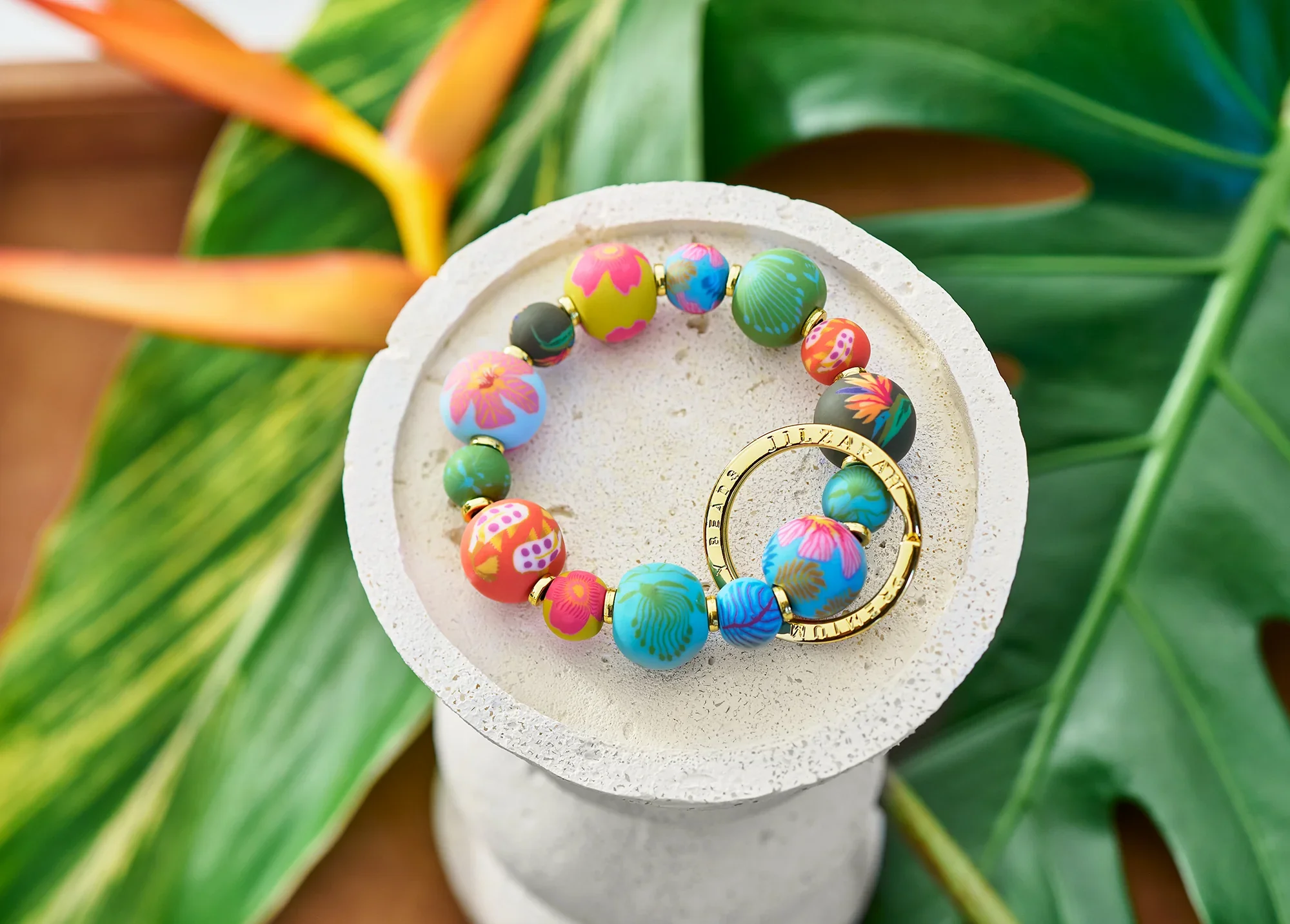 Jilzarah - Paradise Island Small Bead Wristlet Keychain