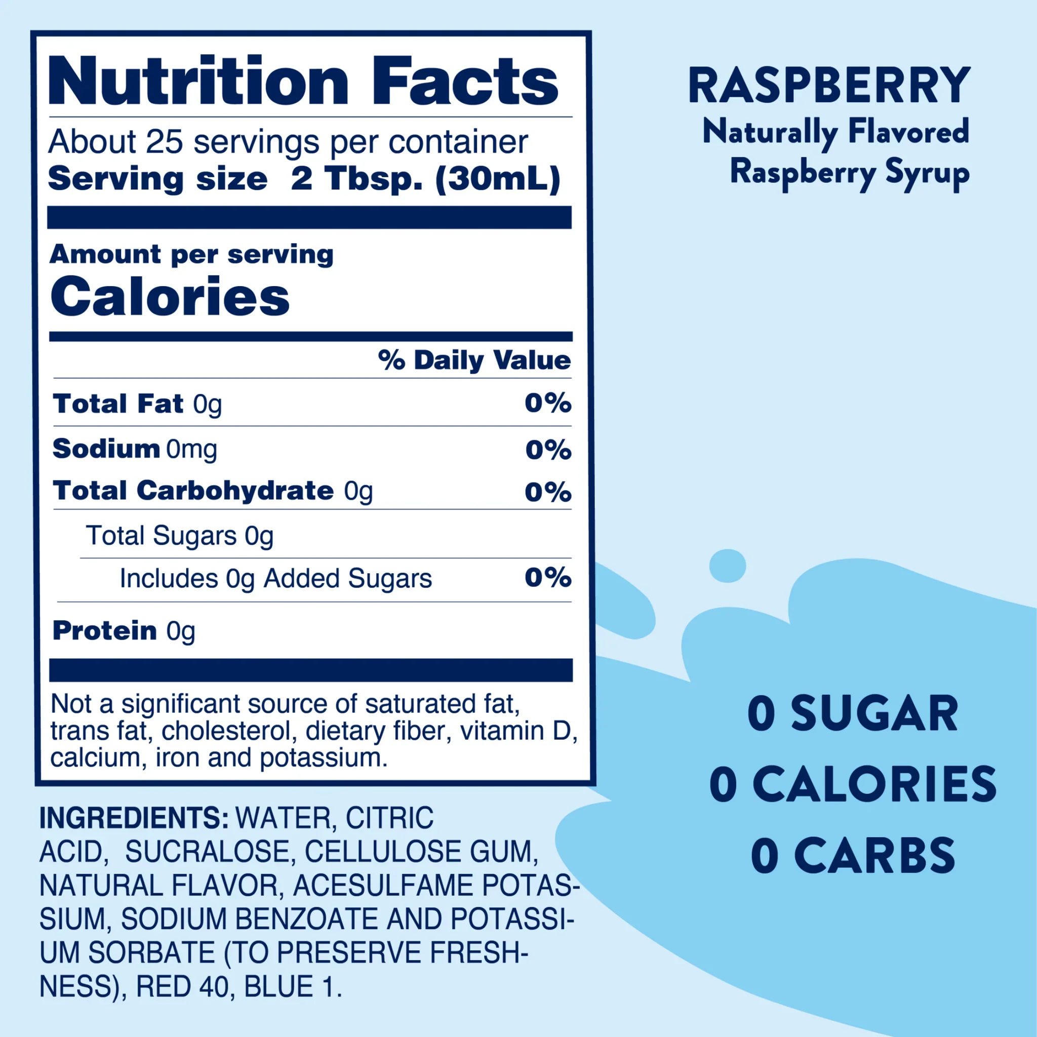 Jordan's Skinny Mixes - Raspberry Sugar Free Syrup - Image 3