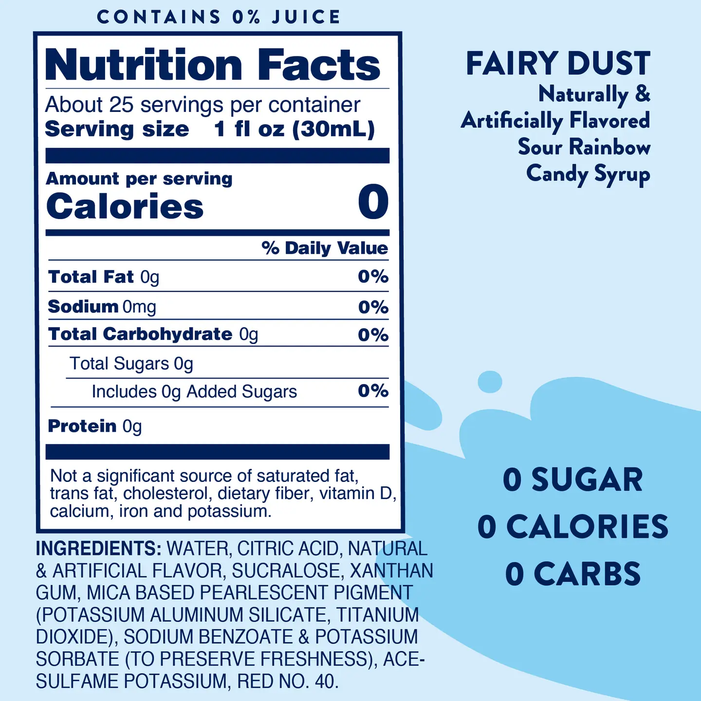 Jordan's Skinny Mixes - Sour Fairy Dust Sugar Free Syrup - Image 3