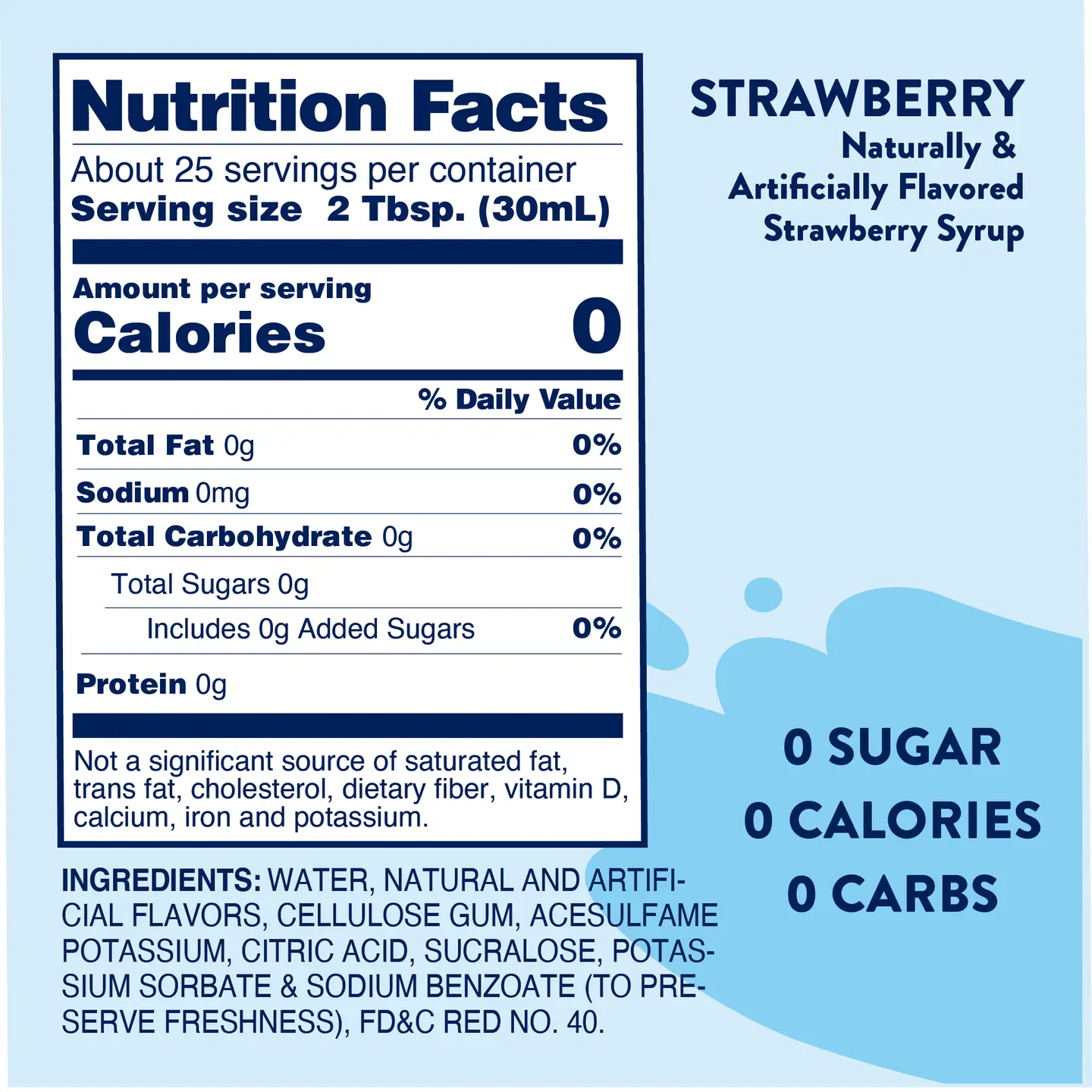 Jordan's Skinny Mixes - Strawberry Sugar Free Syrup - Image 3