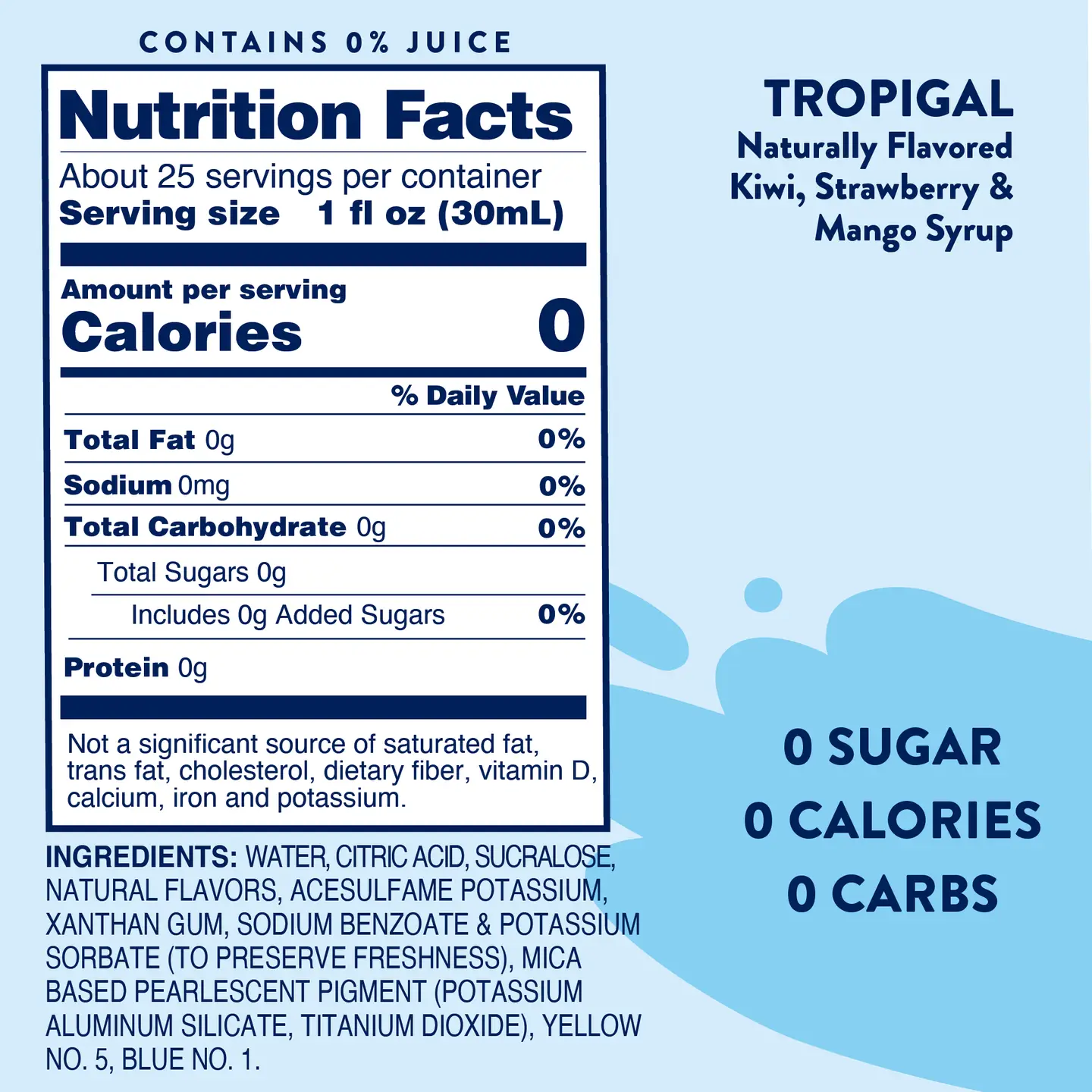 Jordan's Skinny Mixes - Tropigal Sugar Free Syrup - Image 3