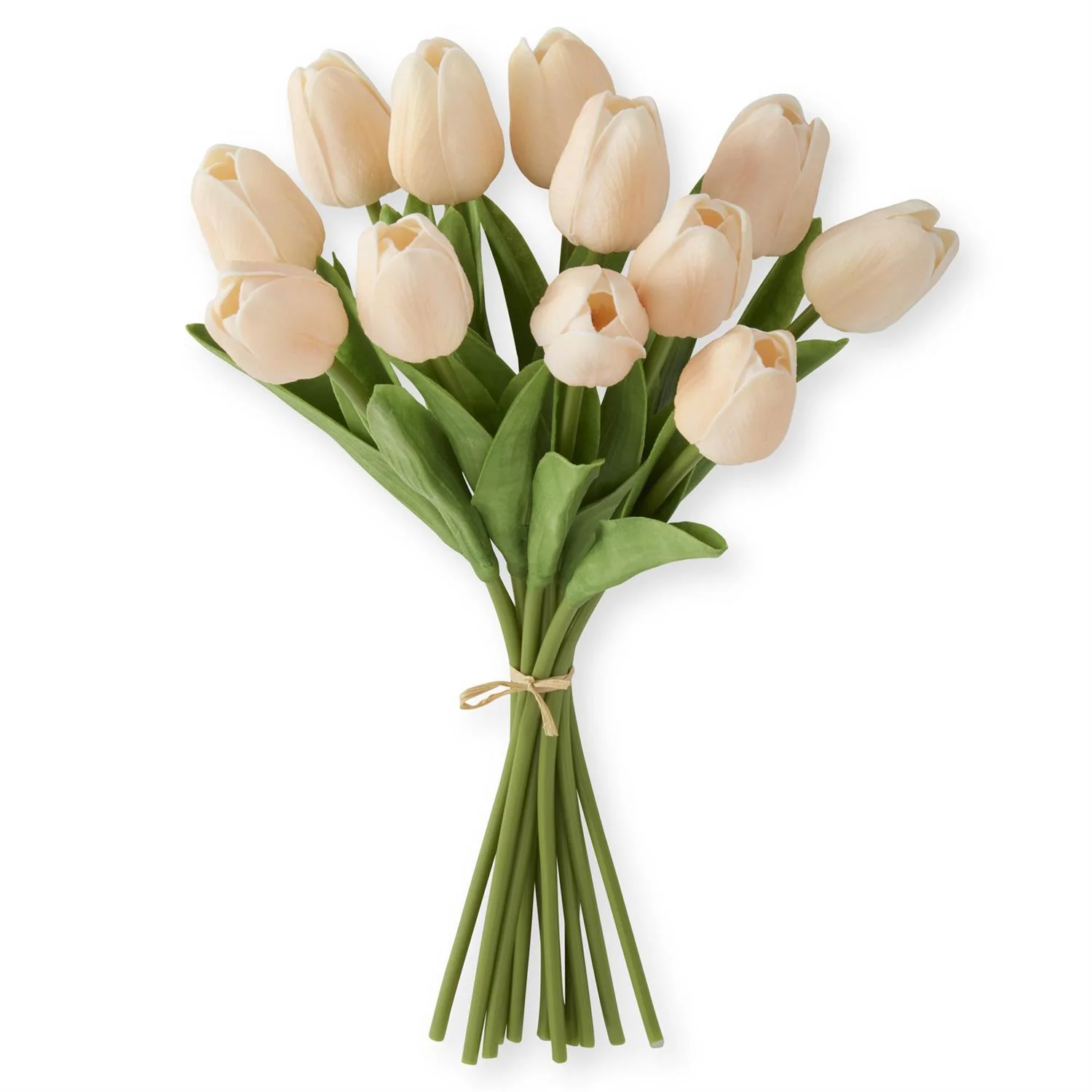 K & K Interiors - Light Peach Real Touch Mini Tulip Bundle