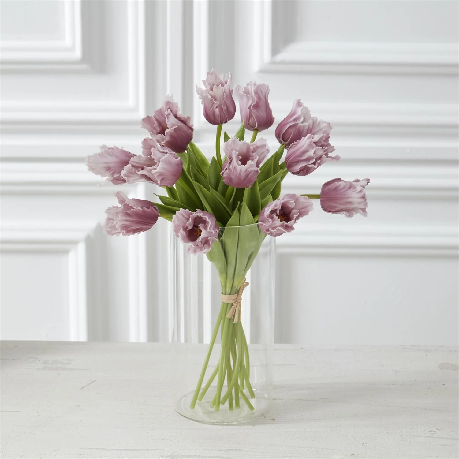 K & K Interiors - Purple Real Touch Parrot Tulip Bundle