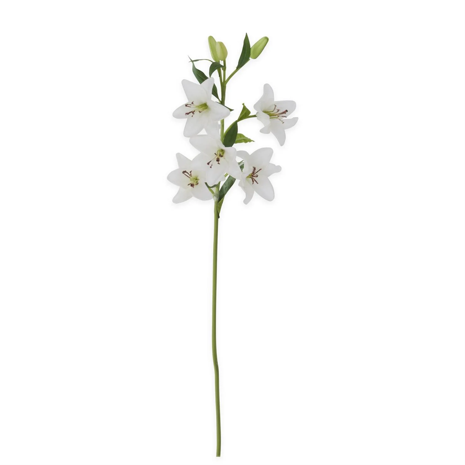 K & K Interiors - White Real Touch Lily Stem