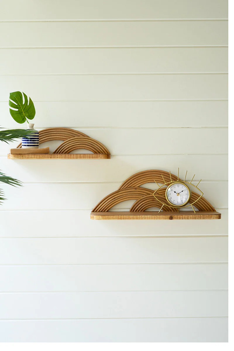 Kalalou - Arched Wooden Wall Shelves