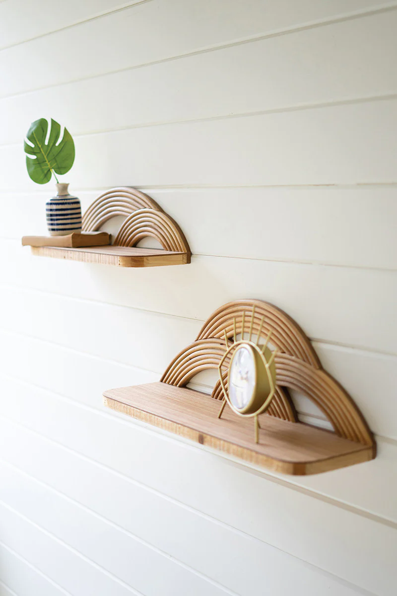 Kalalou - Arched Wooden Wall Shelves - Image 3