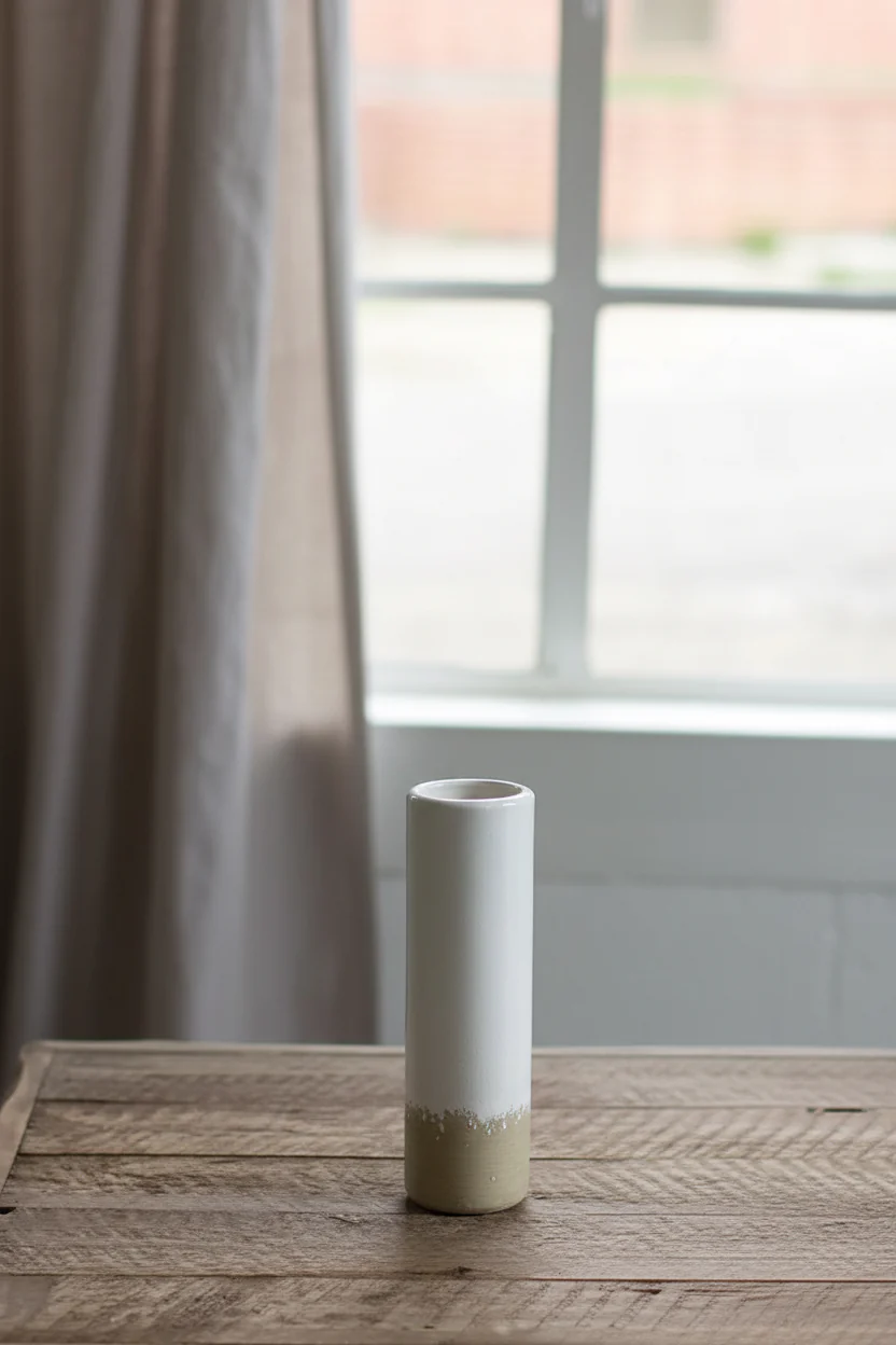 Kalalou - Ceramic Cylinder Bud Vase - Image 2