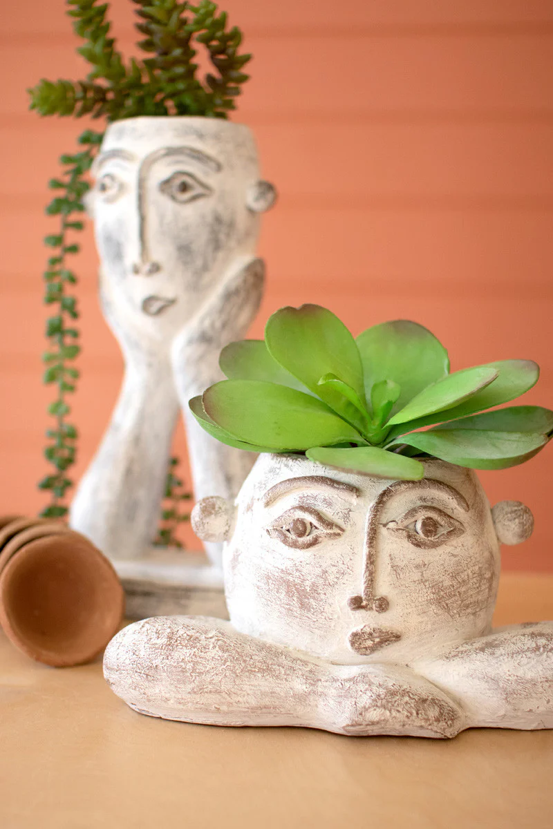 Kalalou - Ceramic Face Planter - Image 3