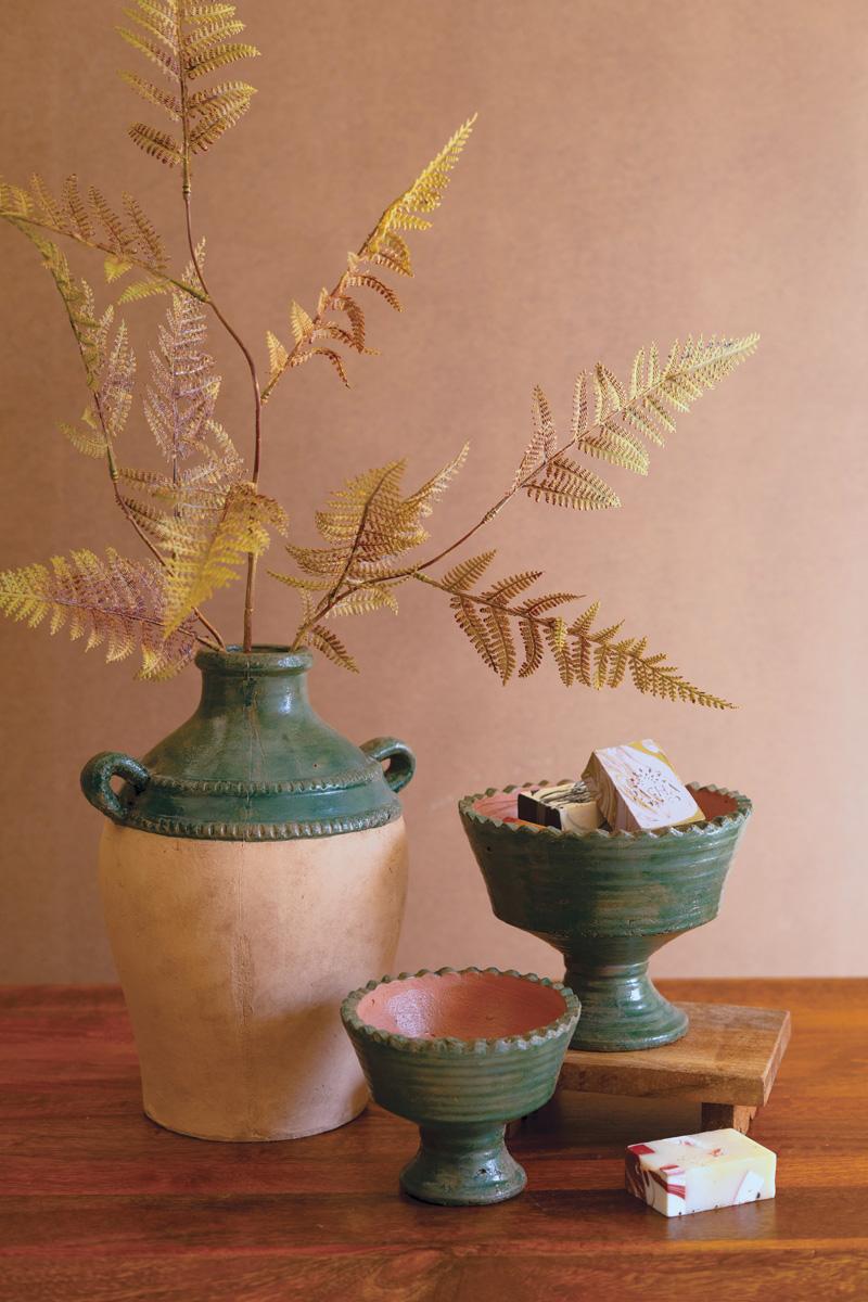 Kalalou - Green & Terracotta Urn - Image 3