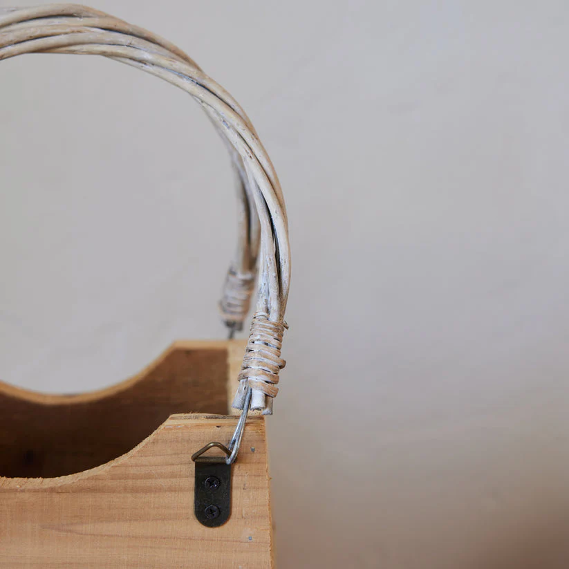 Kalalou - Recycled Wood Hand Bag Planter - Image 5
