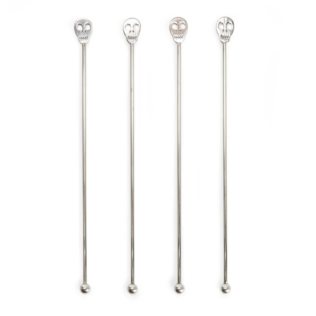 Kikkerland - Skull Cocktail Stirrers