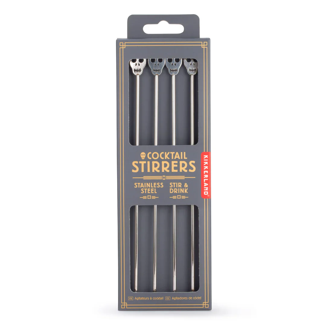 Kikkerland - Skull Cocktail Stirrers - Image 3