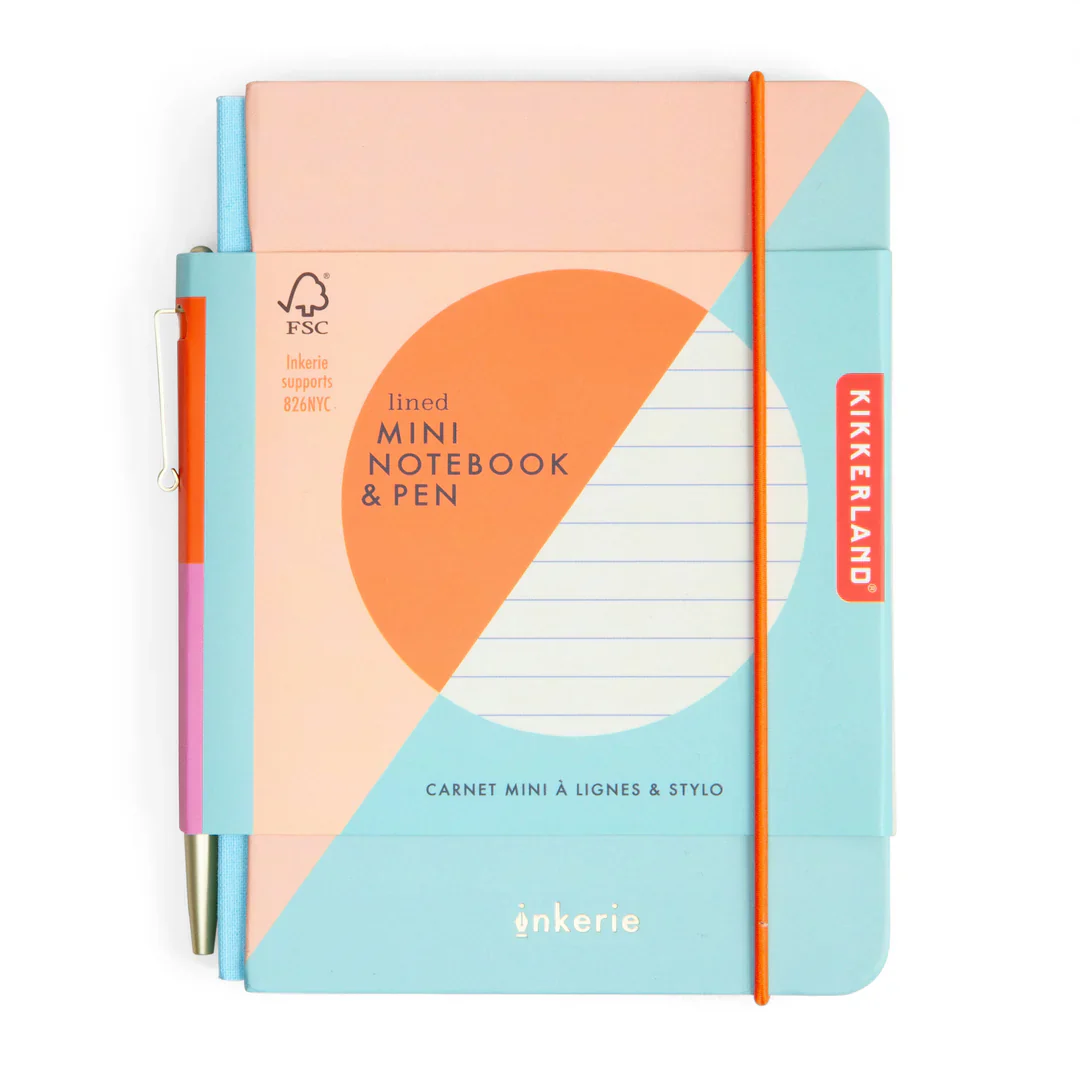 Kikkerland - Lined Mini Notebook & Pen