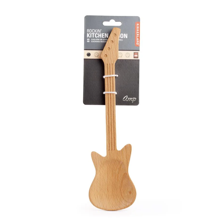 Kikkerland - Rockin' Wooden Kitchen Serving Spoon - Image 3