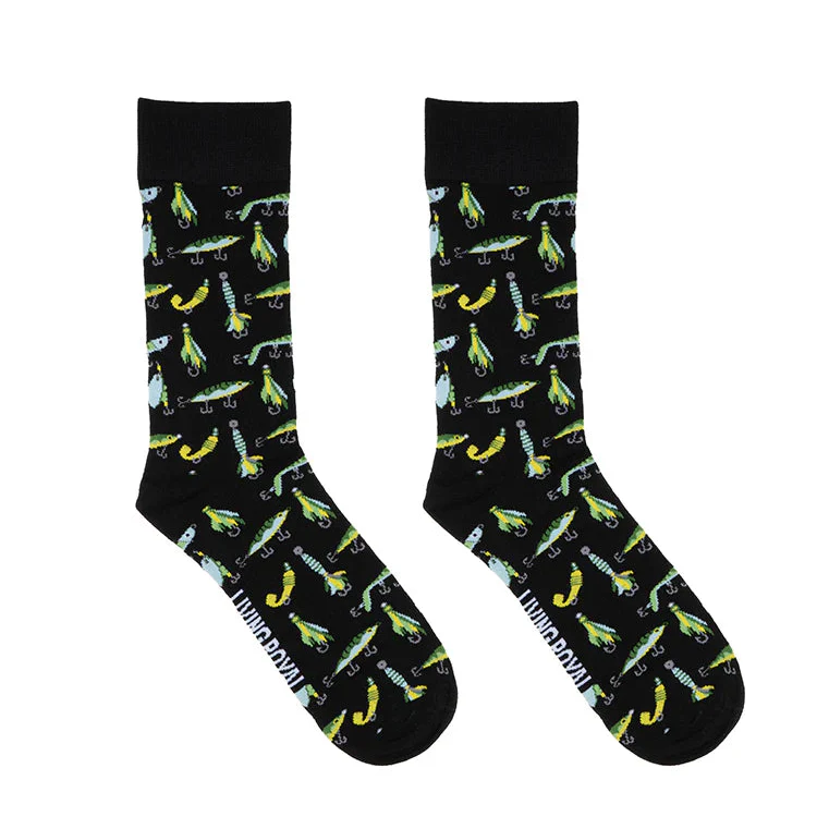 Living Royal - Men's Crew Socks, Fishing Lures