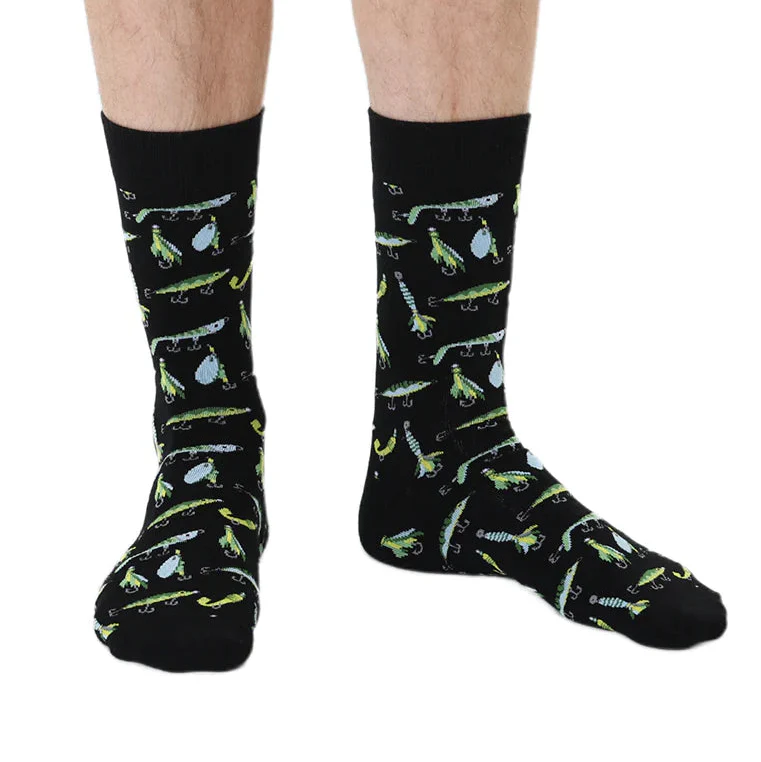 Living Royal - Men's Crew Socks, Fishing Lures - Image 2