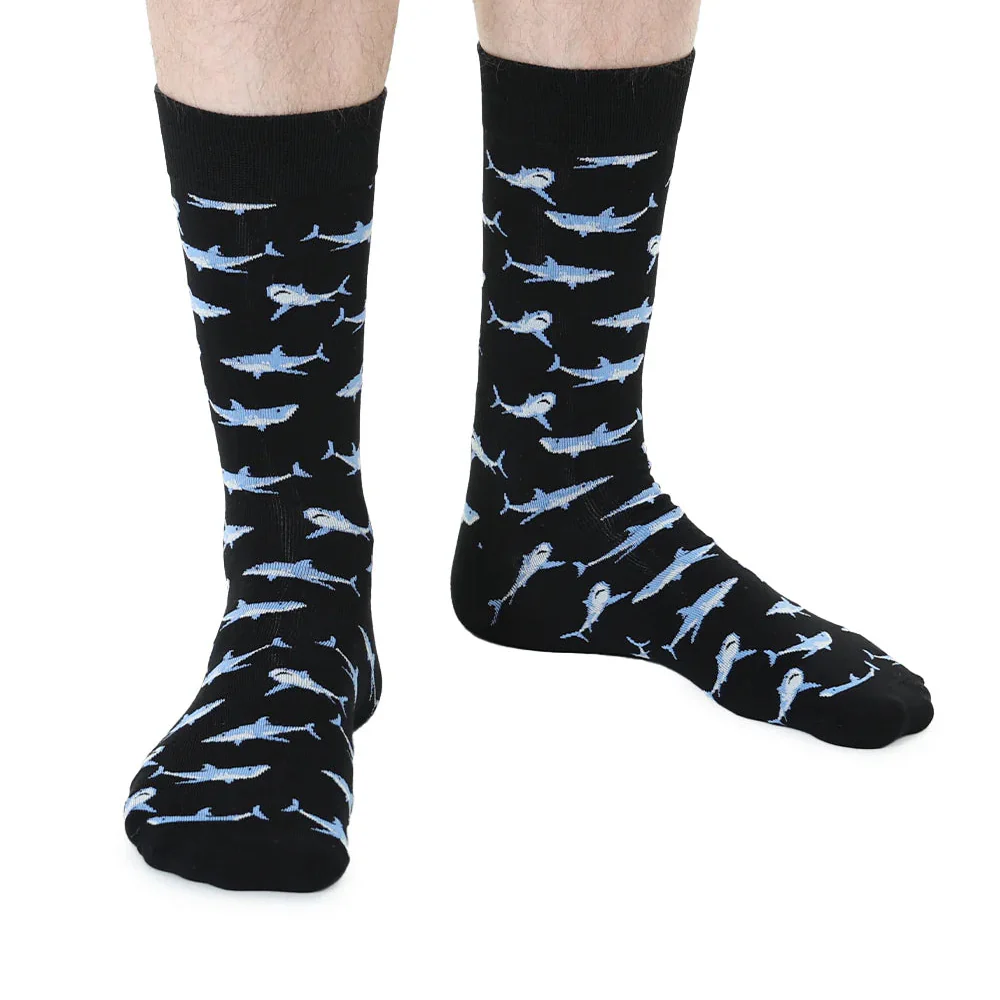 Living Royal - Men's Crew Socks, Shark - Image 2
