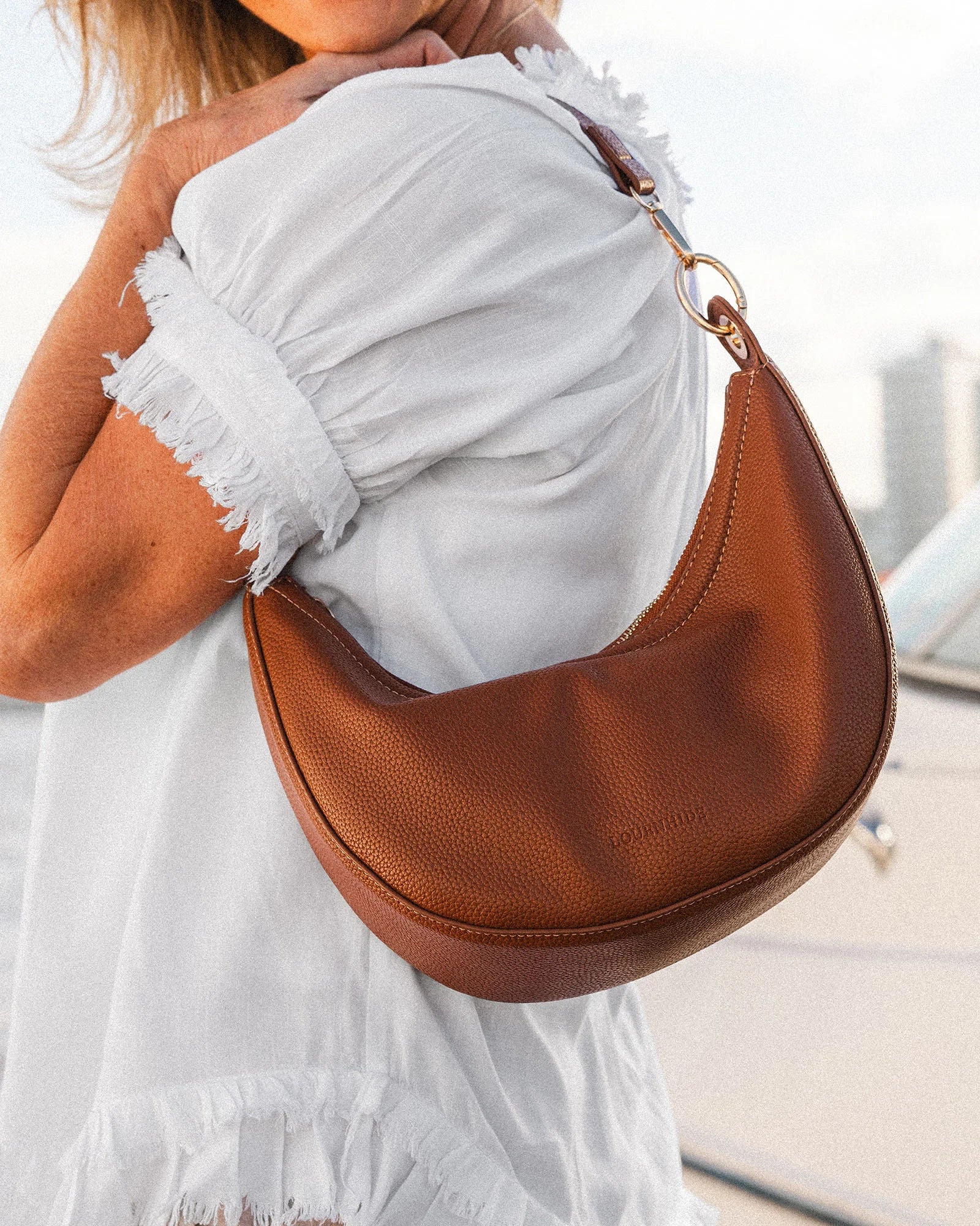 Louenhide - Corfu Shoulder Bag, Tan - Image 6