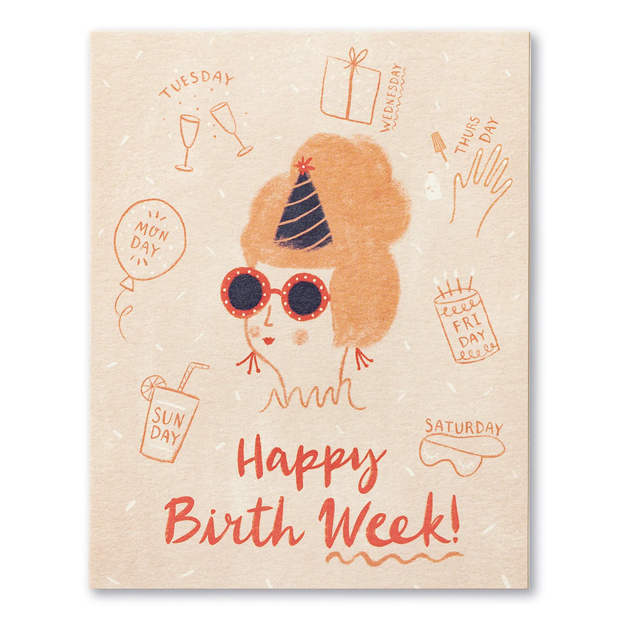 Love Muchly - Birthday Card, Happy Birth Week!