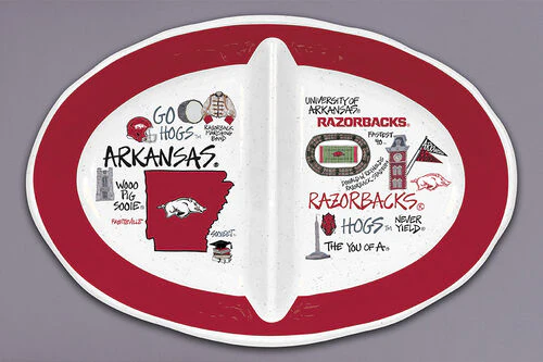 Magnolia Lane - Arkansas Razorbacks Divided Serving Dish