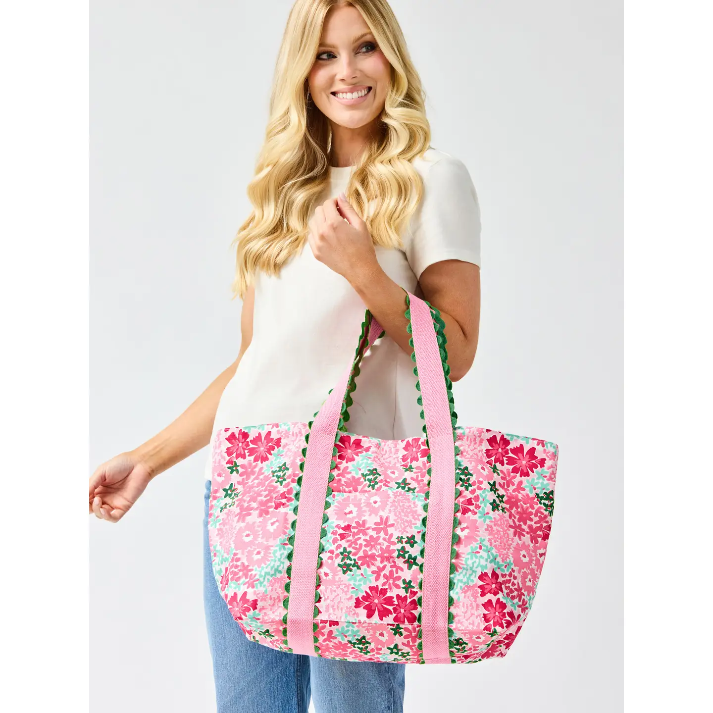 Mary Square - Capri Carryall Tote, Petal Perfect