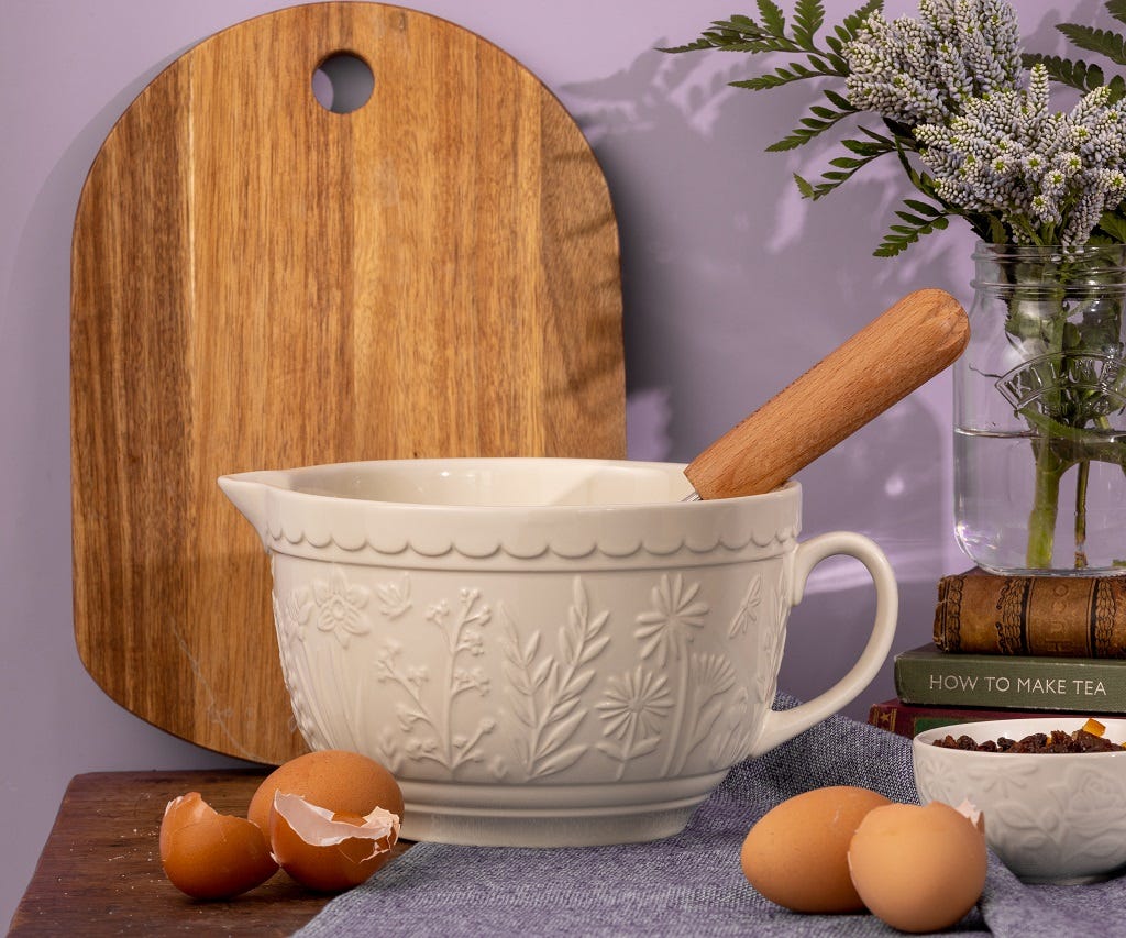 Mason Cash - In the Meadow Cream Floral Batter Bowl - Image 4
