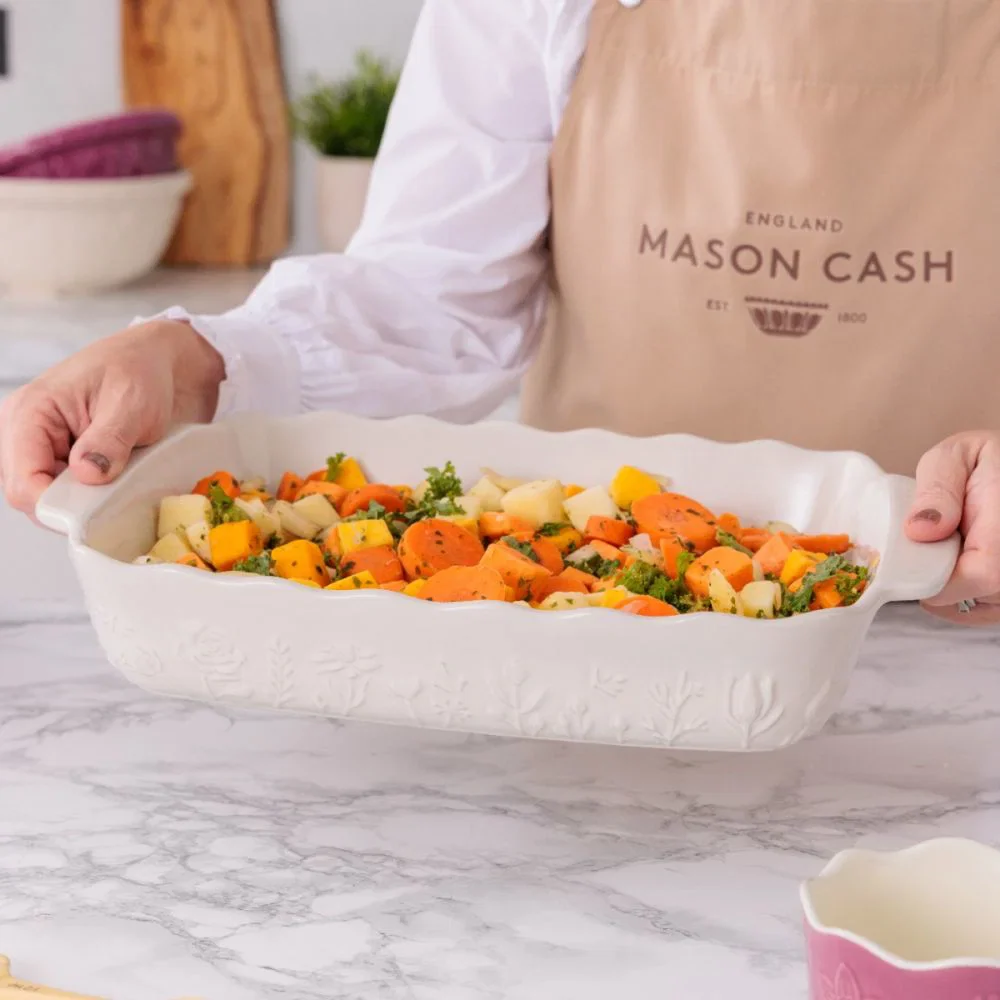 Mason Cash - In the Meadow Cream Rectangle Baker, Large - Image 4