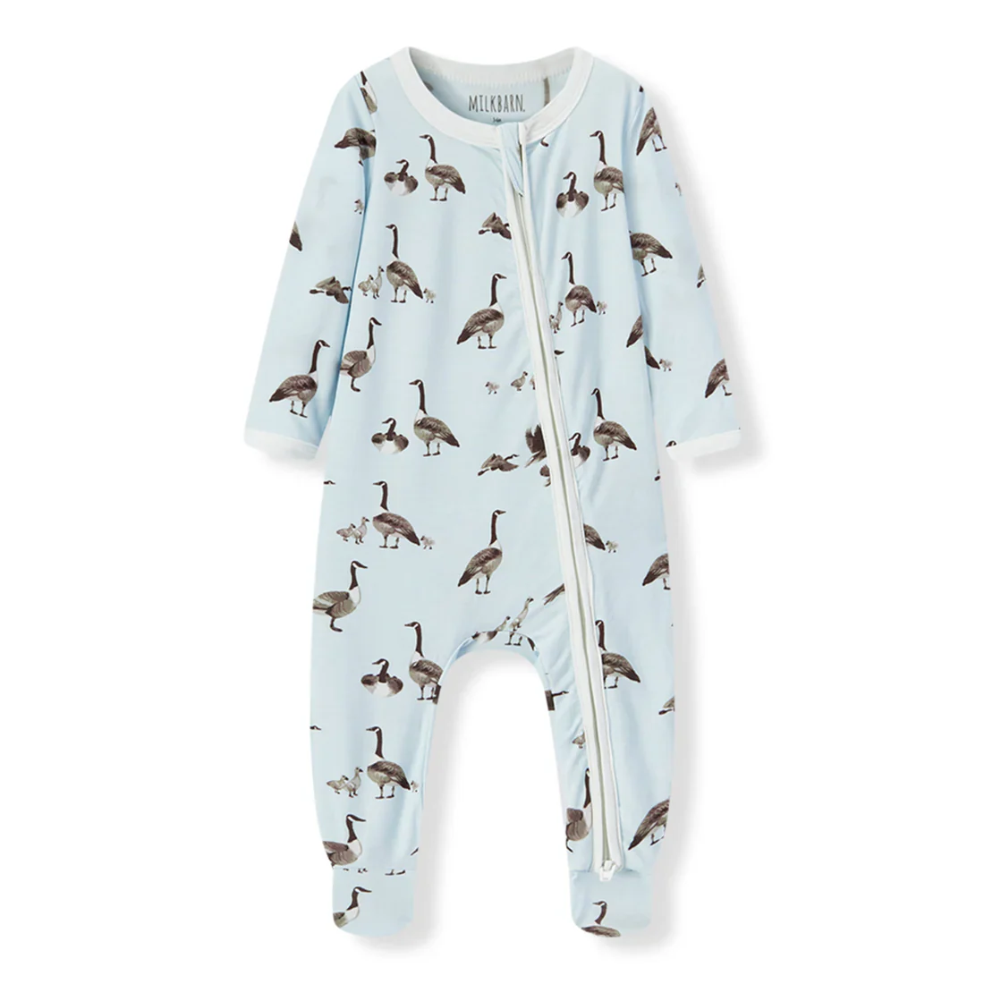 Milkbarn - Bamboo Footed Romper, Goose