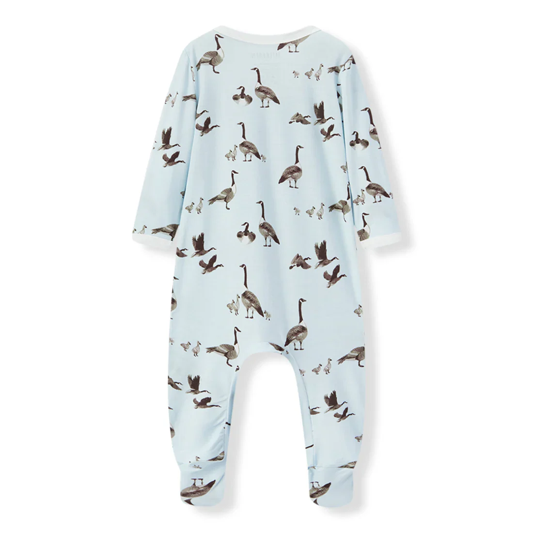 Milkbarn - Bamboo Footed Romper, Goose - Image 2