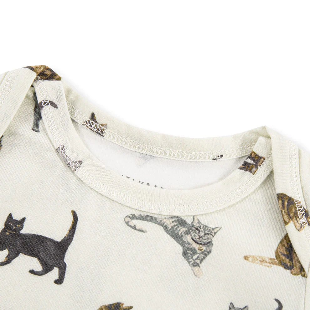 Milkbarn - Cotton One Piece, Cat - Image 3