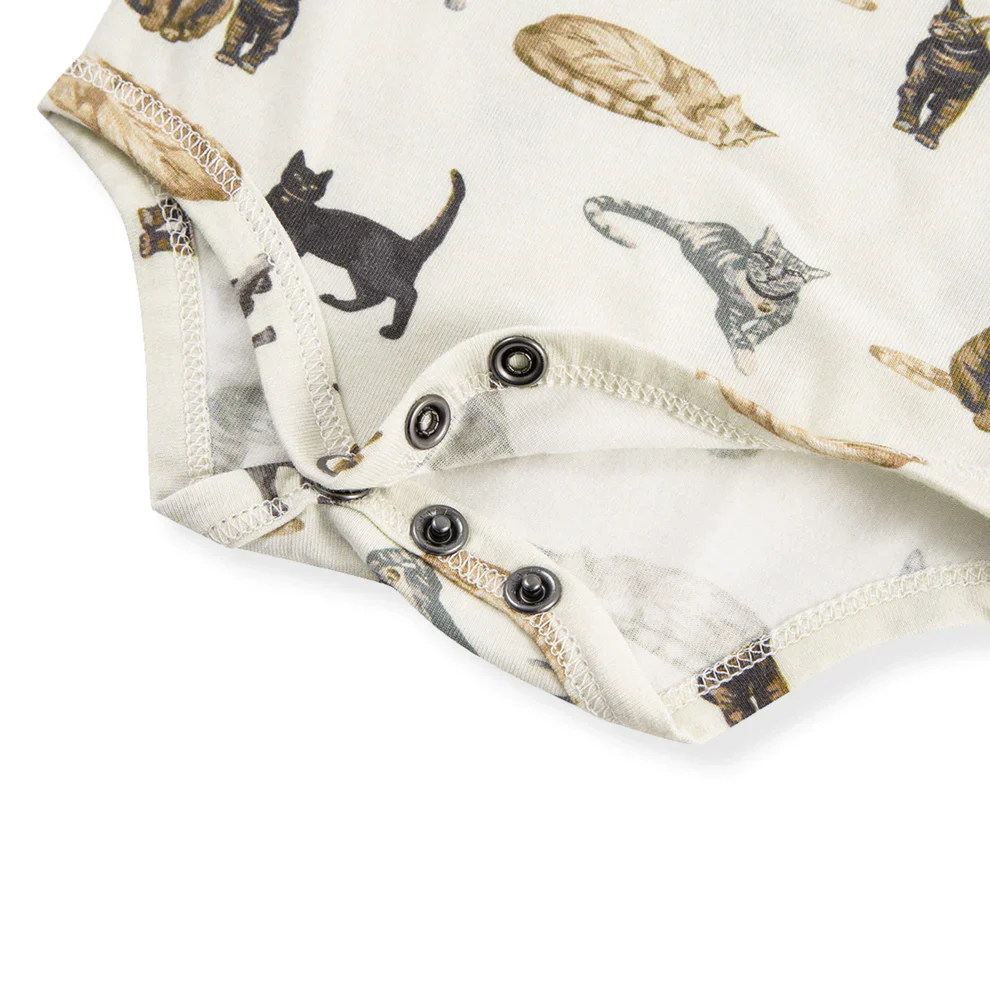 Milkbarn - Cotton One Piece, Cat - Image 5