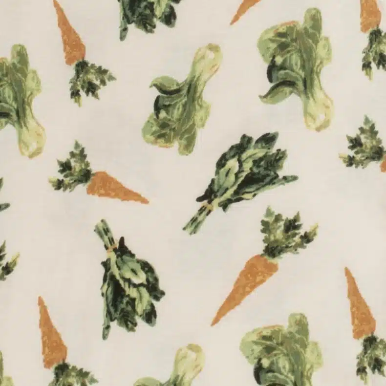 Milkbarn - Cotton Footed Ruffle Romper, Fresh Veggies - Image 3