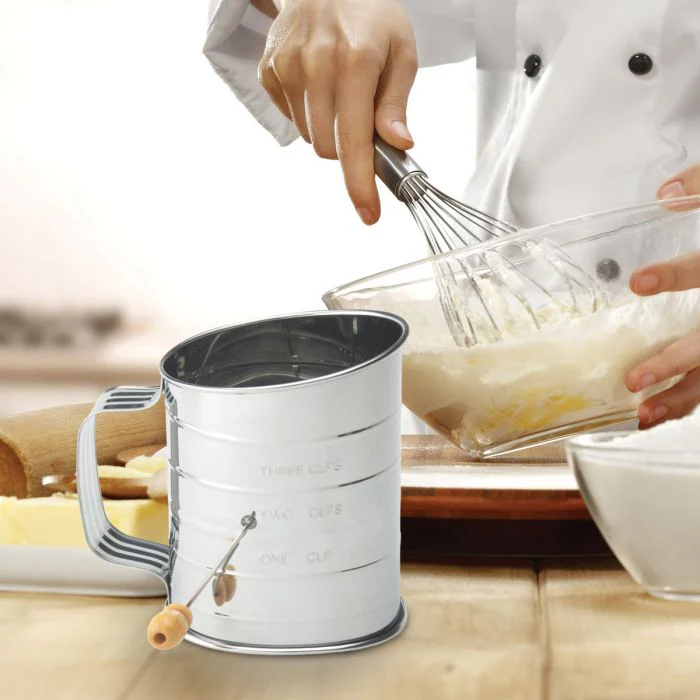 Mrs. Anderson's Baking - Hand Crank Stainless Steel Sifter - Image 2