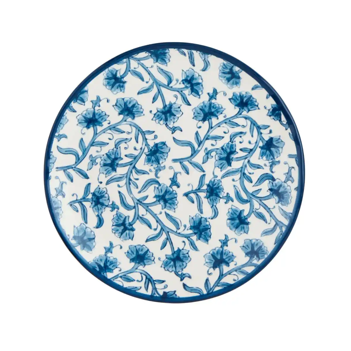 Mud Pie - Blue Block Print Salad Plate - Image 5