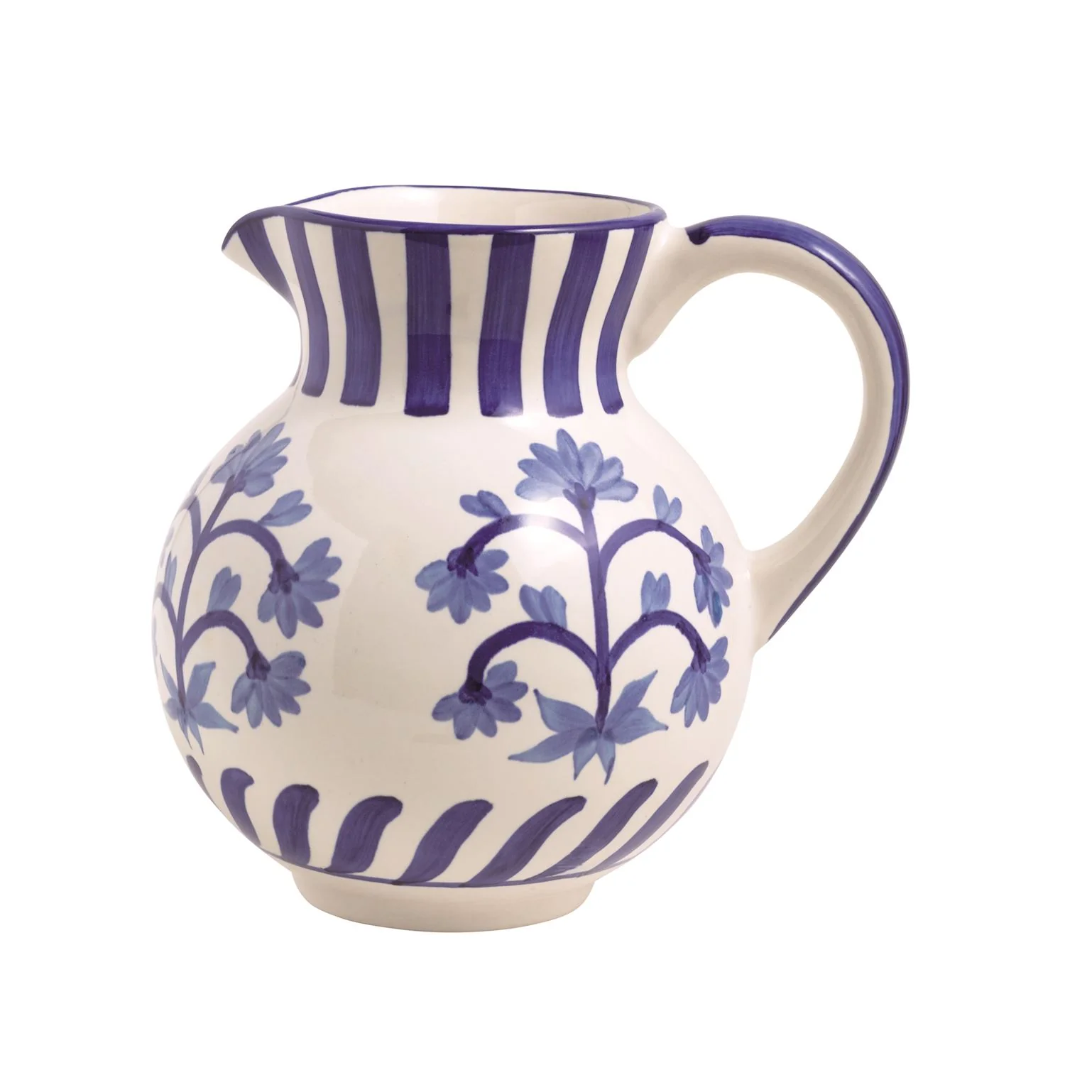 Mud Pie - Blue Floral Pitcher - Image 3