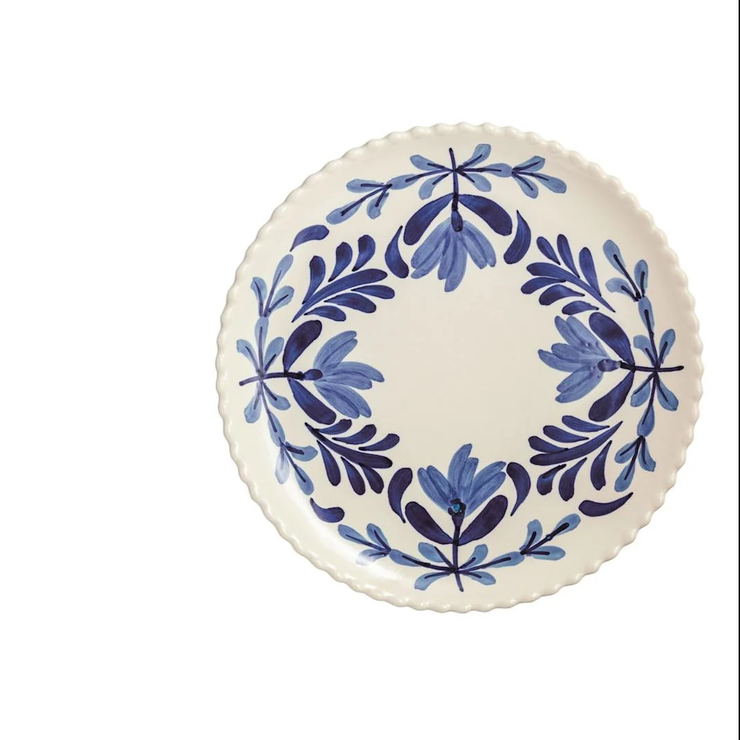Mud Pie - Blue Floral Round Platter - Image 4