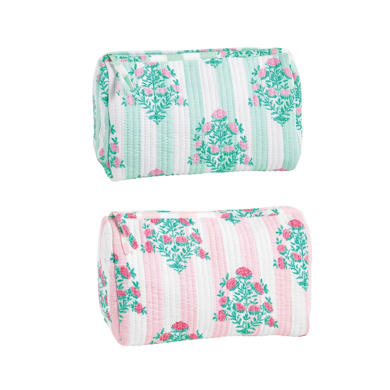 Mud Pie - Dahlia Block Print Carry-All Case