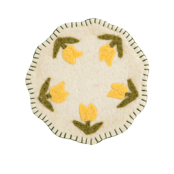 Mud Pie - Felted Floral Trivet - Image 4