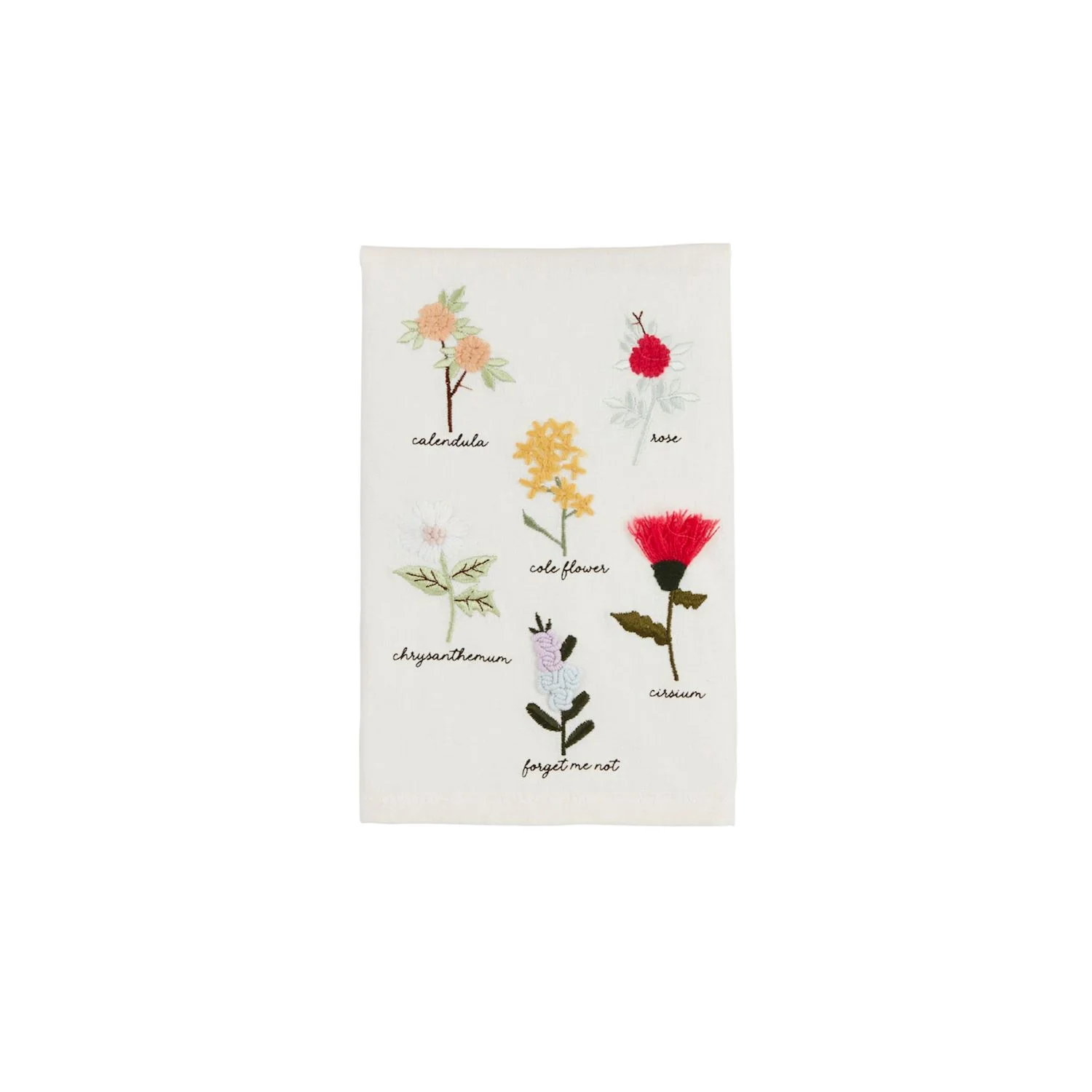 Mud Pie - Flower Embroidery Towel - Image 3