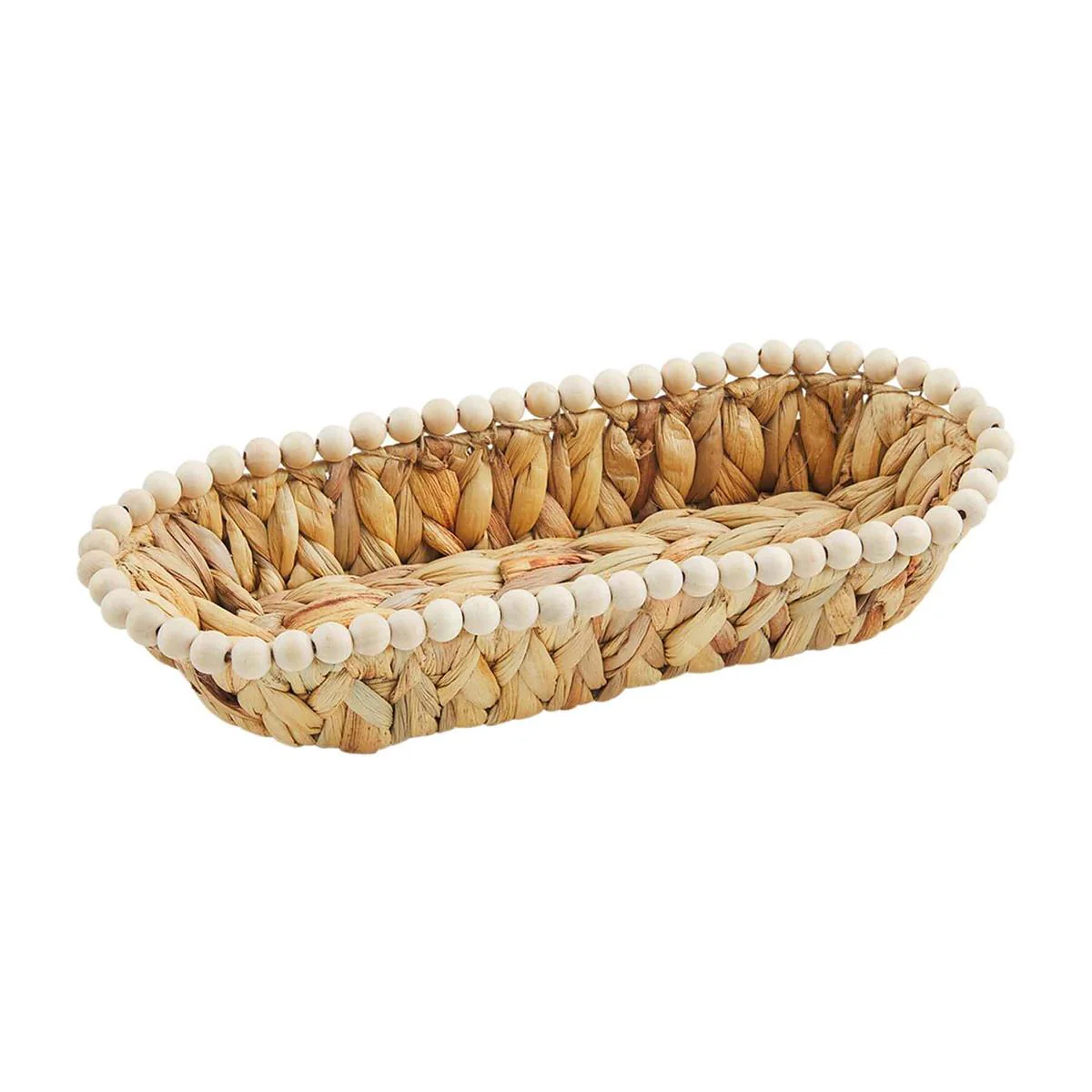 Mud Pie - Hyacinth Beaded Bread Basket - Image 3