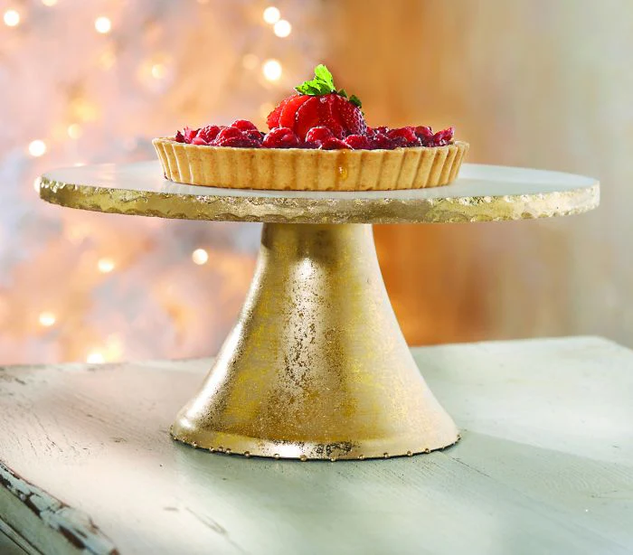 Mud Pie - Marble & Golden Cake Stand