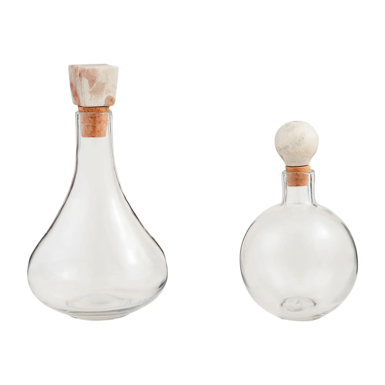 Mud Pie - Marble Top Glass Decanter - Image 2