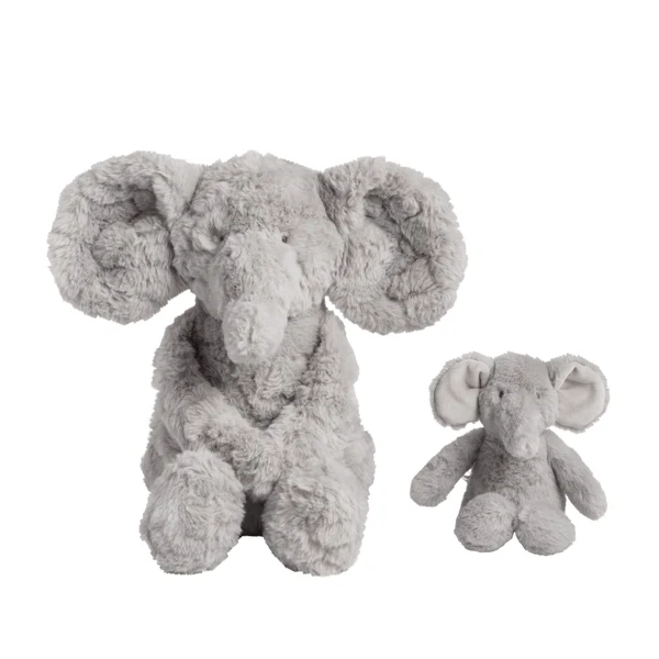 Mud Pie - Mom and Baby Elephant Plush Toy - Image 4