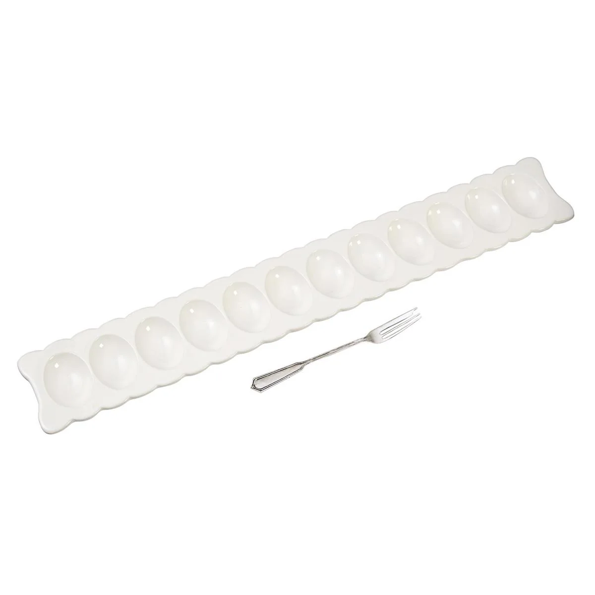 Mud Pie - Scallop Deviled Egg Tray Set - Image 2