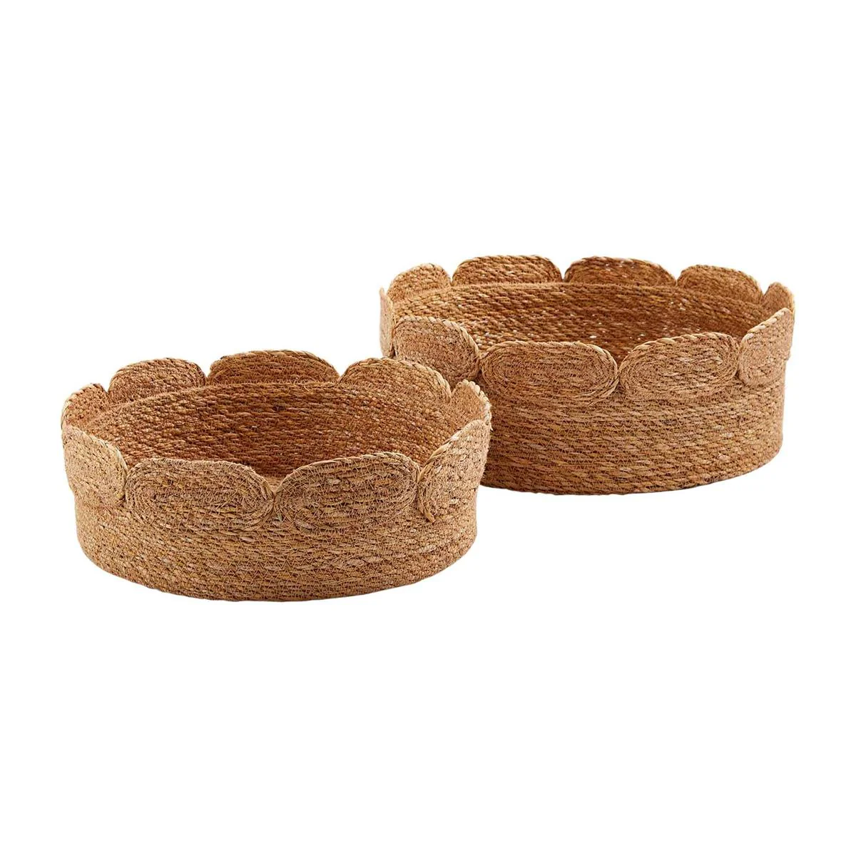 Mud Pie - Scalloped Jute Basket - Image 3