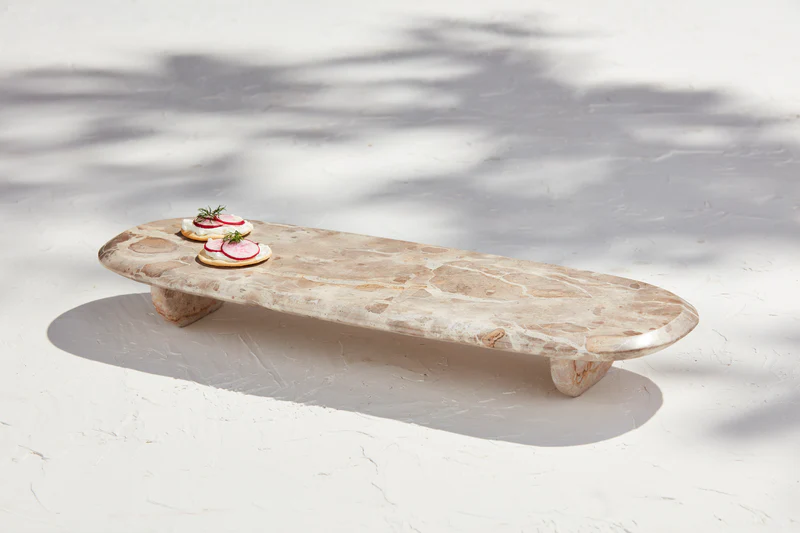 Mud Pie - Tan Marble Riser Board - Image 2