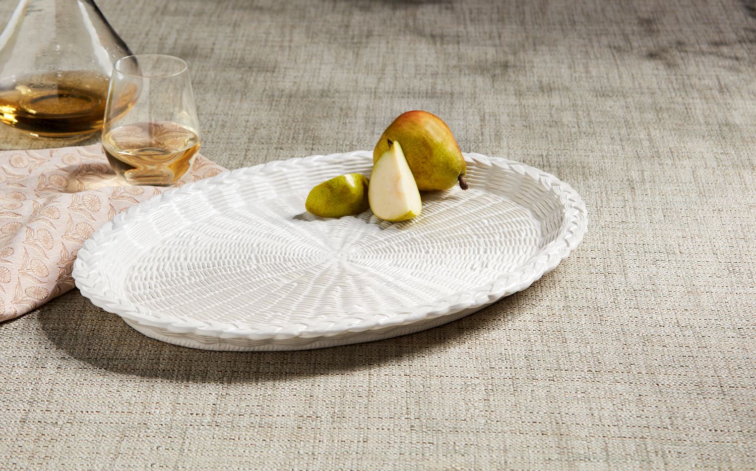 Mud Pie - Woven Stoneware Platter