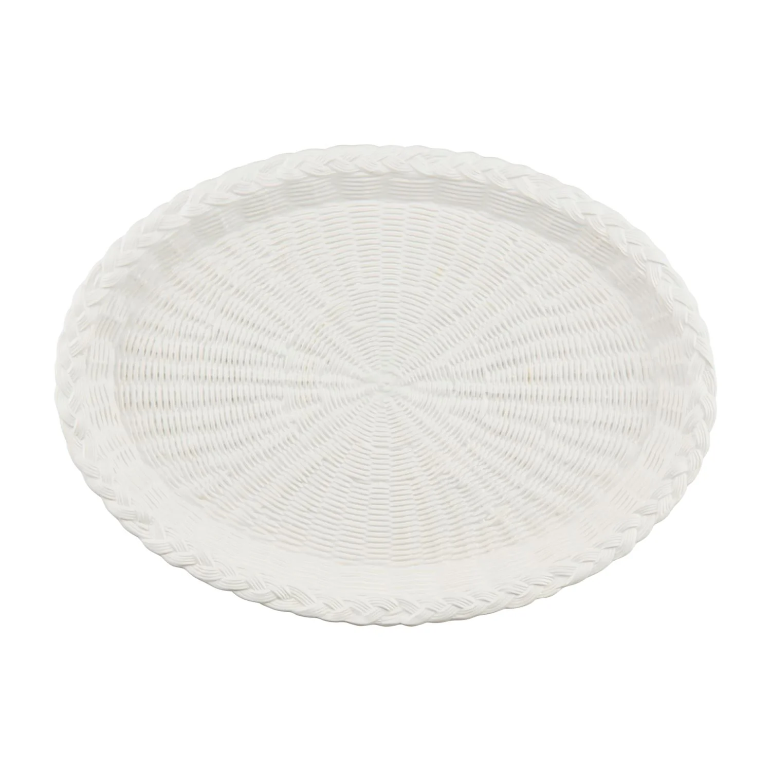 Mud Pie - Woven Stoneware Platter - Image 2